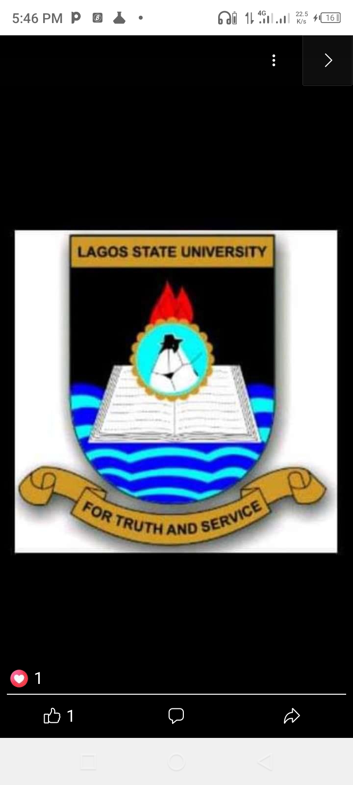 LAGOS STATE UNIVERSITY (LASU) RELEASES FIRST BATCH