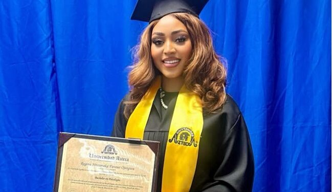 Regina Daniels bags Bachelor in Psychology from Me